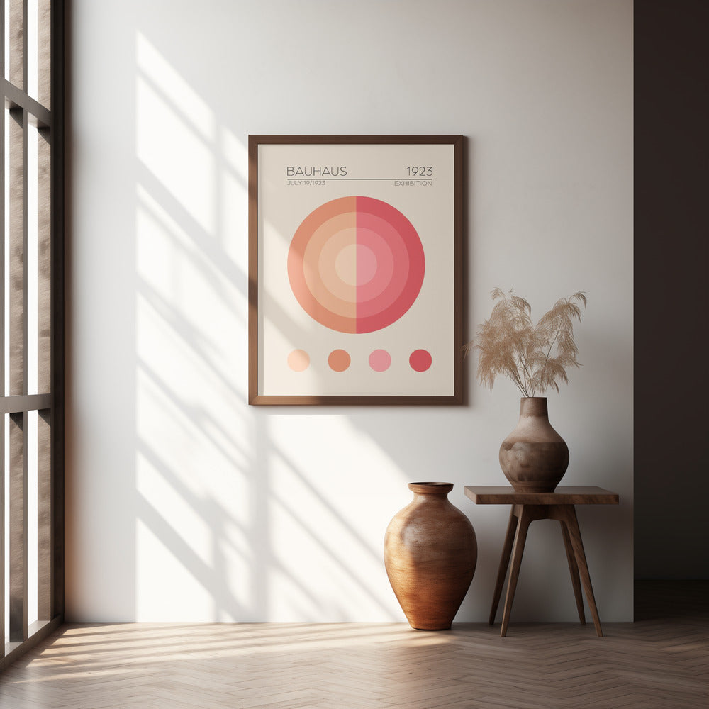 Bauhaus Pembe Daire Poster